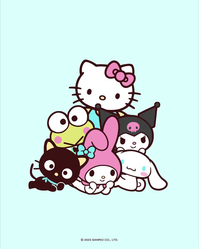 hello kitty , Kuromi and their friends