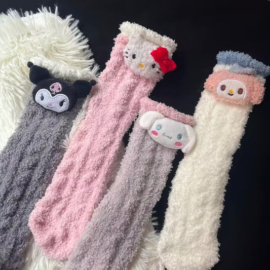 Hello kitty fuzzy socks