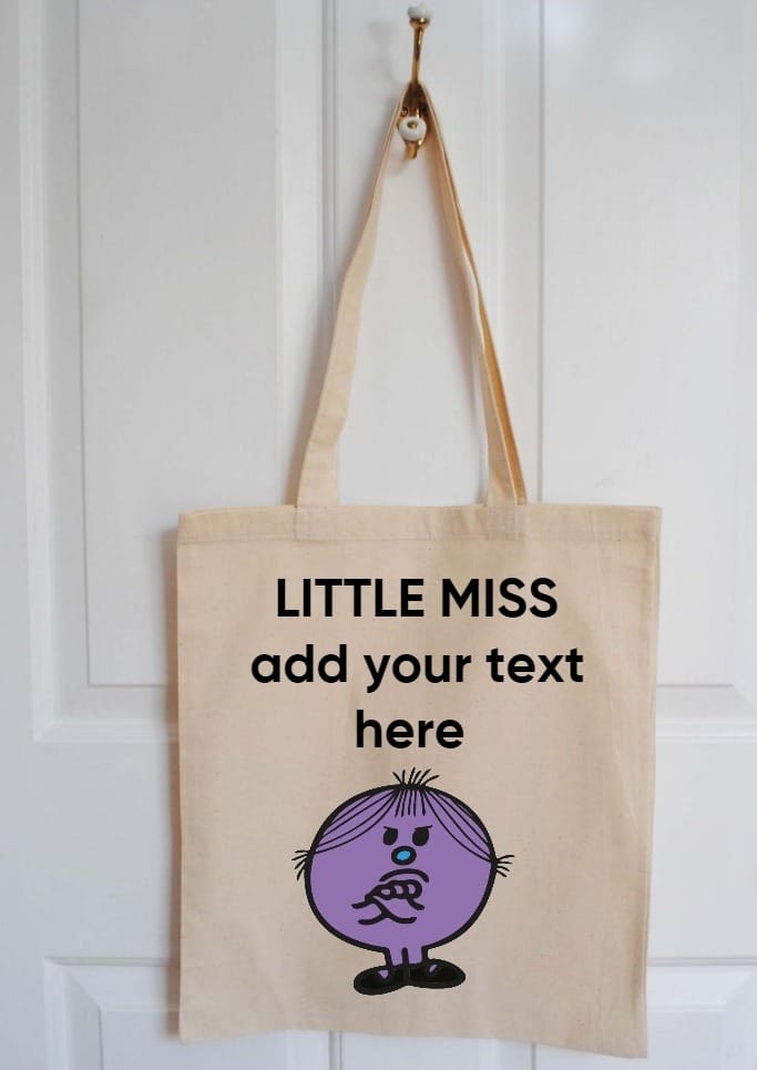 Little miss customizable tote bag