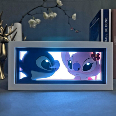 Stitch & Angel LED Light Frame