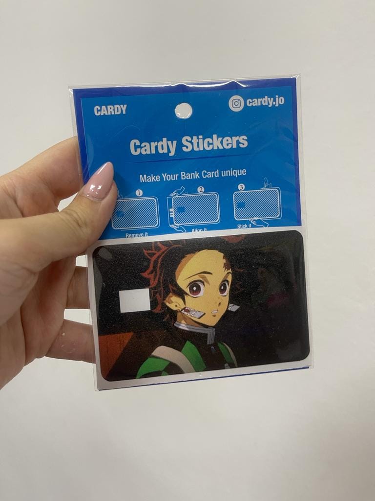 tanjiro credit card sticker