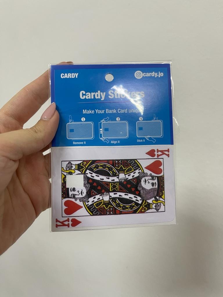 playing card credit card sticker