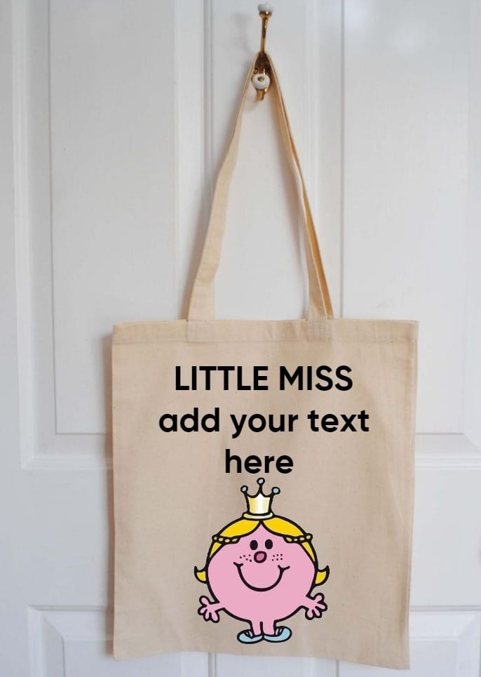 Little miss customizable tote bag