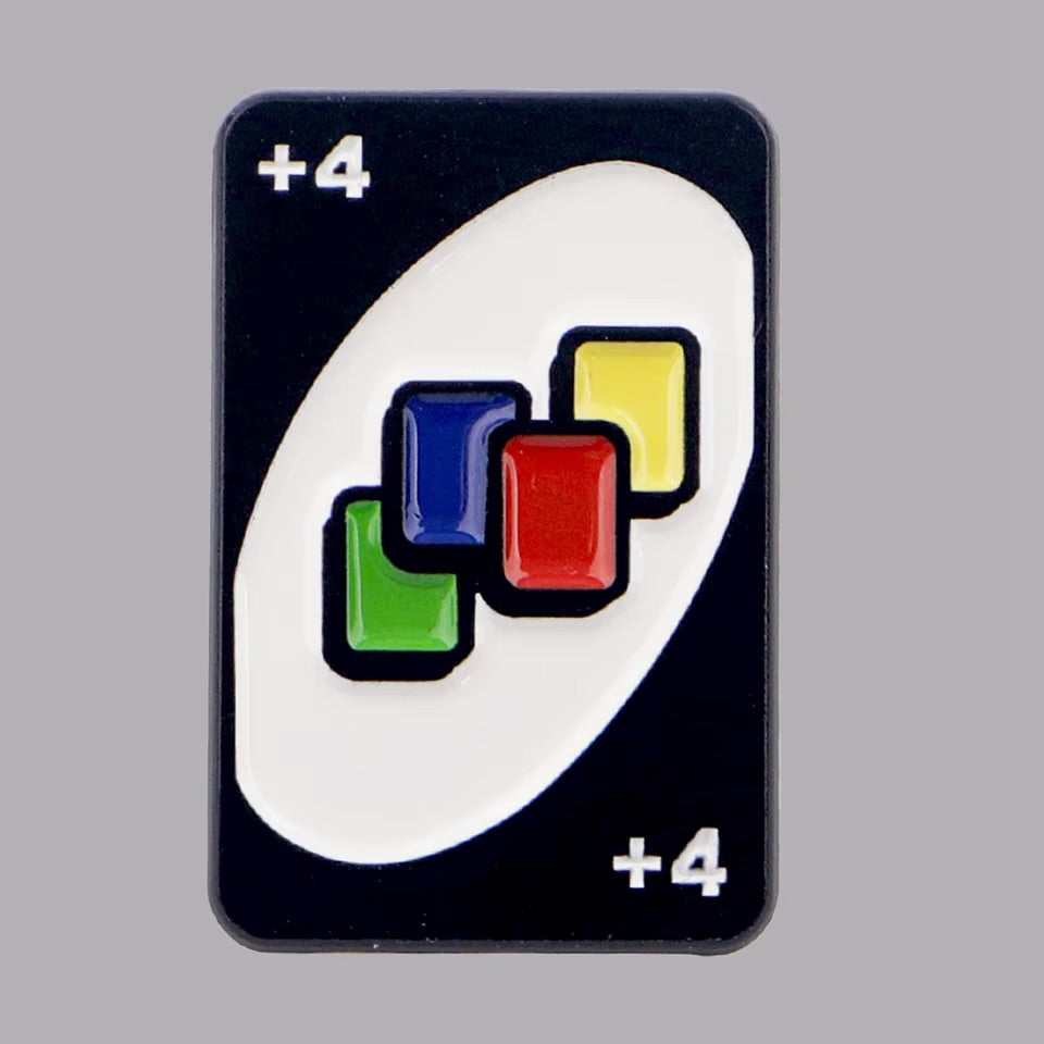 Uno plus 4 Enamel Pin