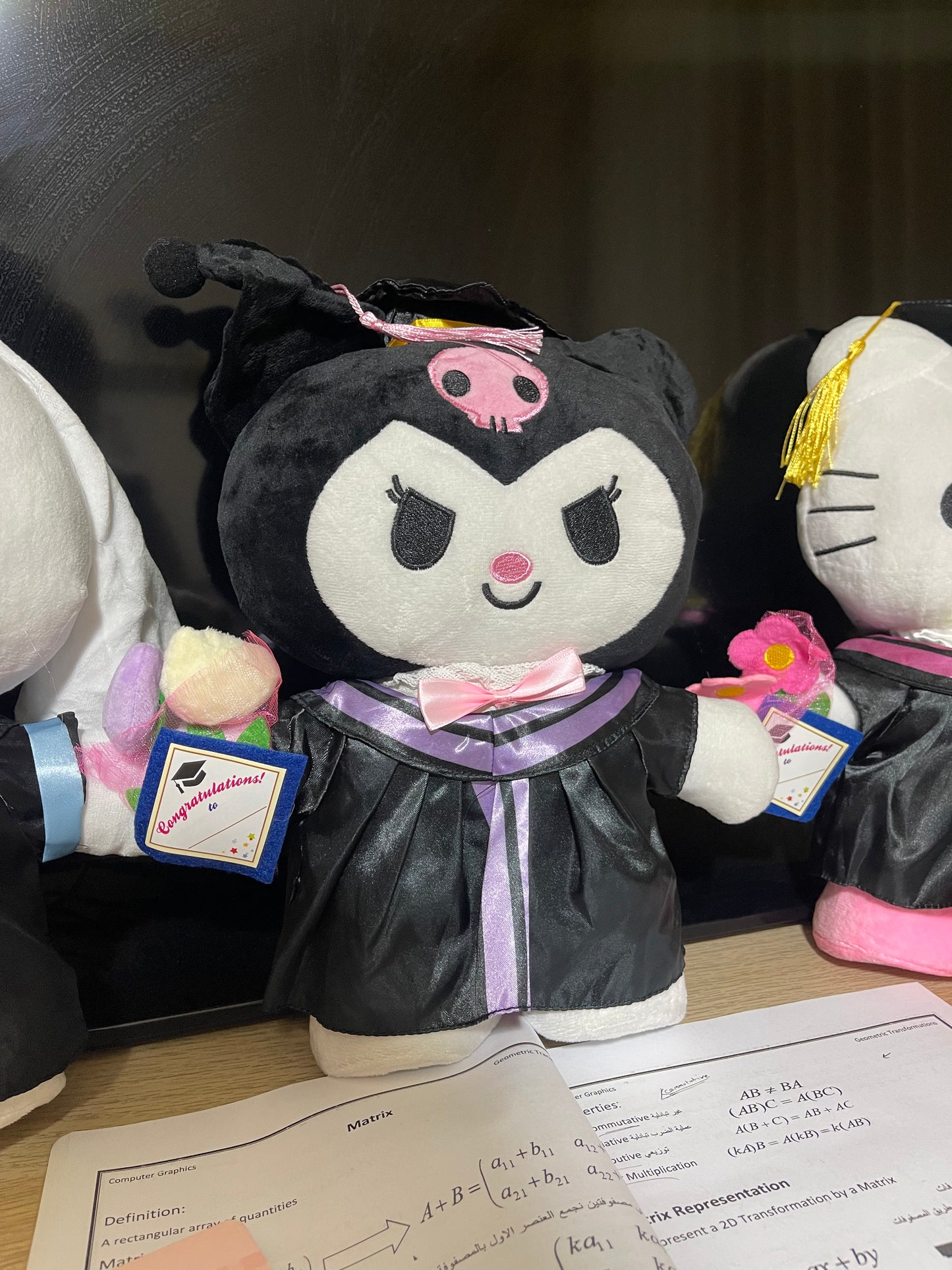 Kuromi graduation Plush