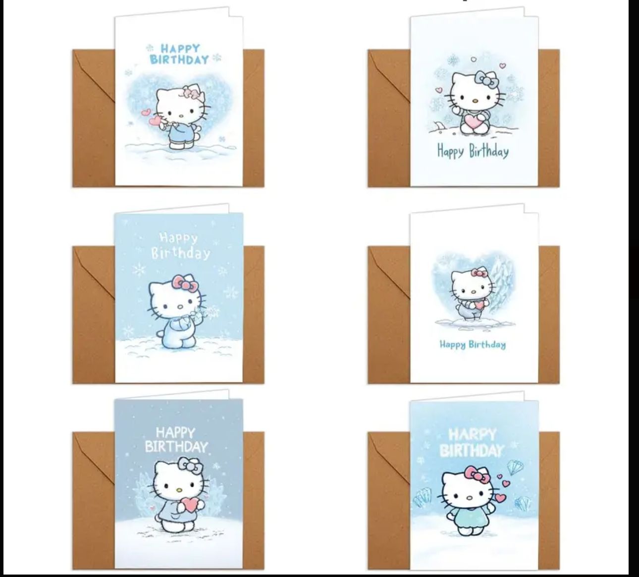 Random Hello kitty birthday card - blue
