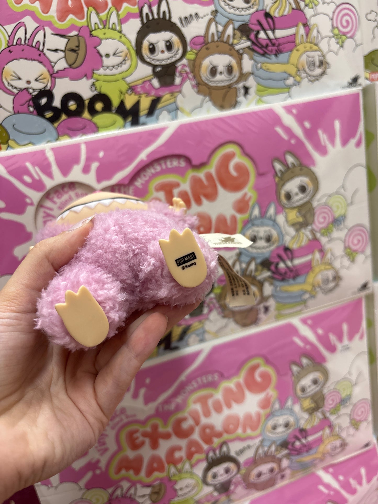 Lychee berry pink Bubu keychain - 1st generation - exciting macaron