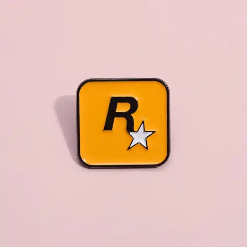 Rock star game logo Enamel Pin