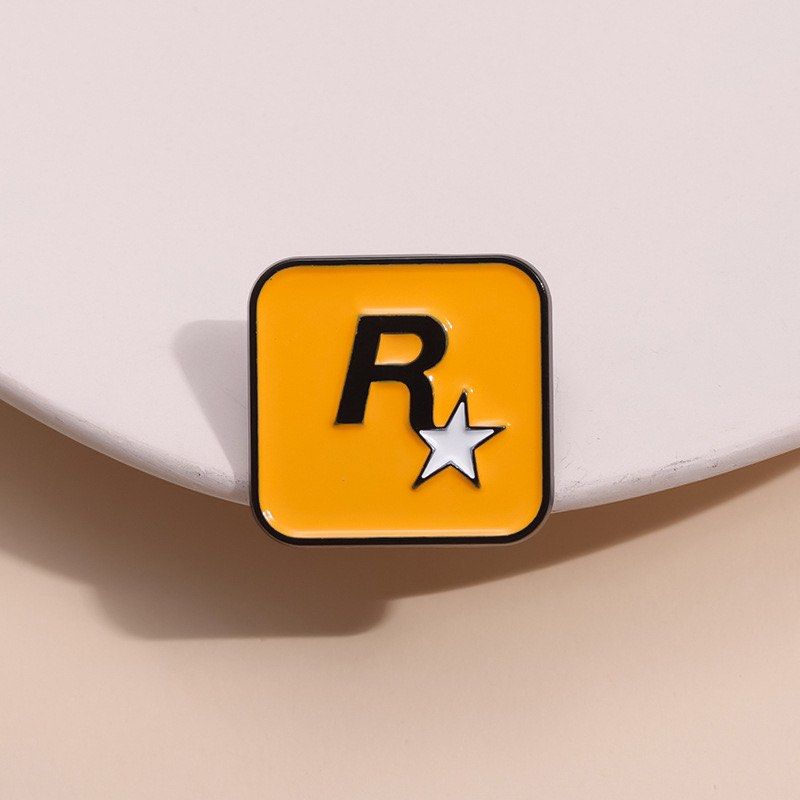 Rock star game logo Enamel Pin