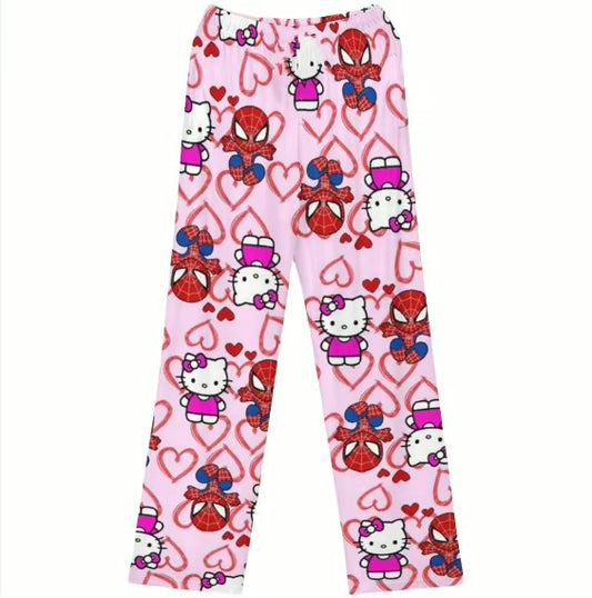 Spider man and hello kitty pajama pants (summer material)