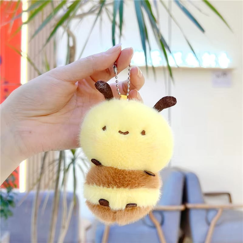 Bee plush keychain