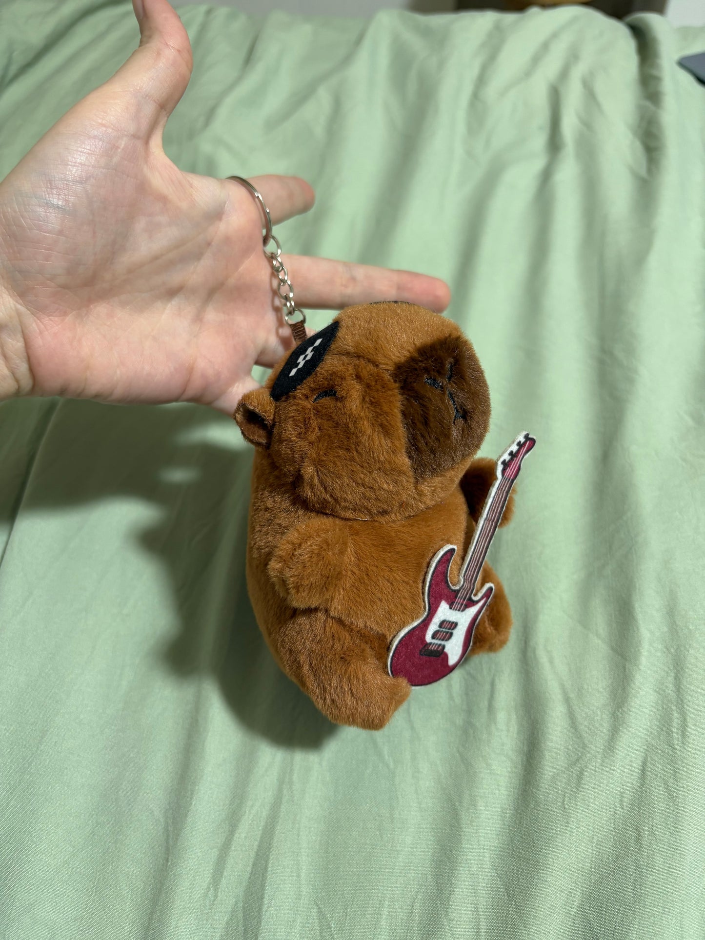 Capybara plush keychain