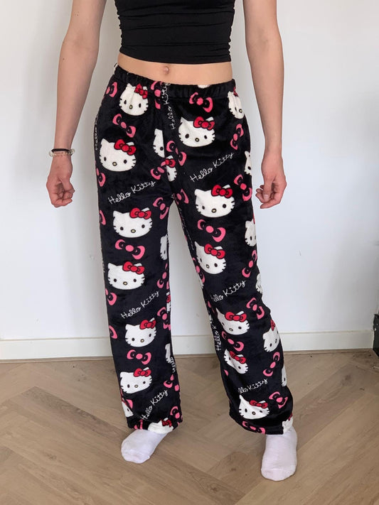 Black hello kitty pajama pants (winter material)