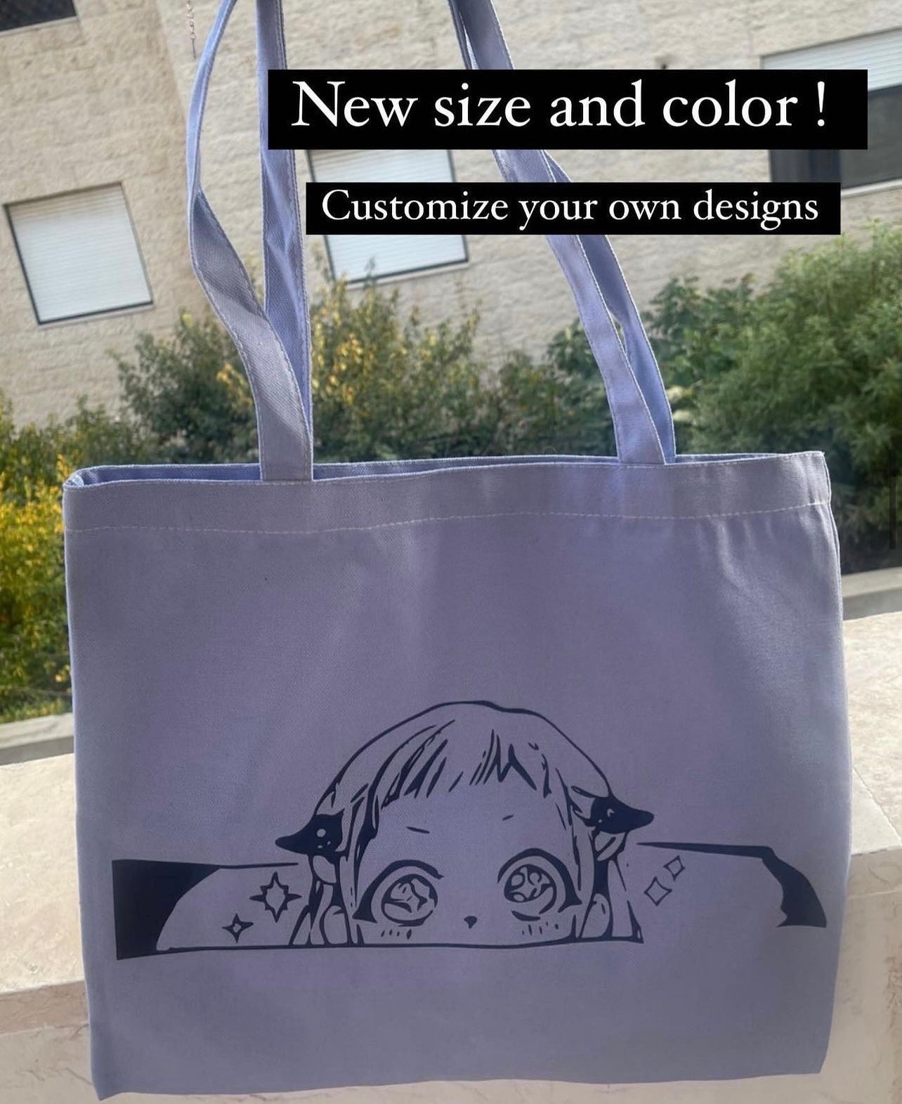 Custom image tote bag