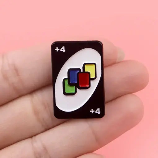 Uno plus 4 Enamel Pin