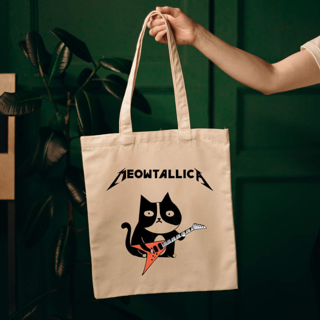 Meowtallica Tote Bag