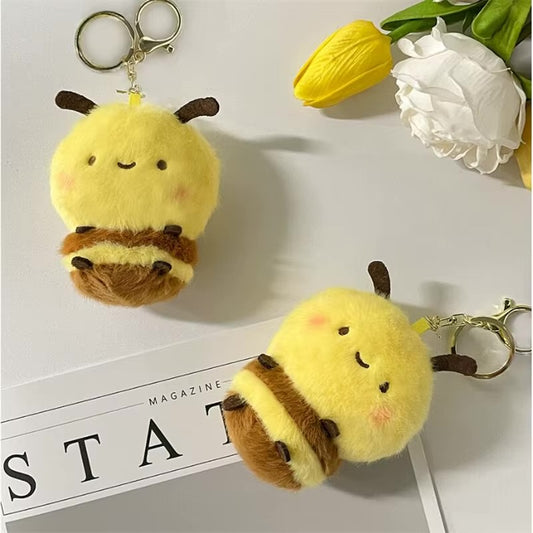 Bee plush keychain