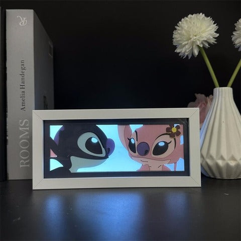 Stitch & Angel LED Light Frame
