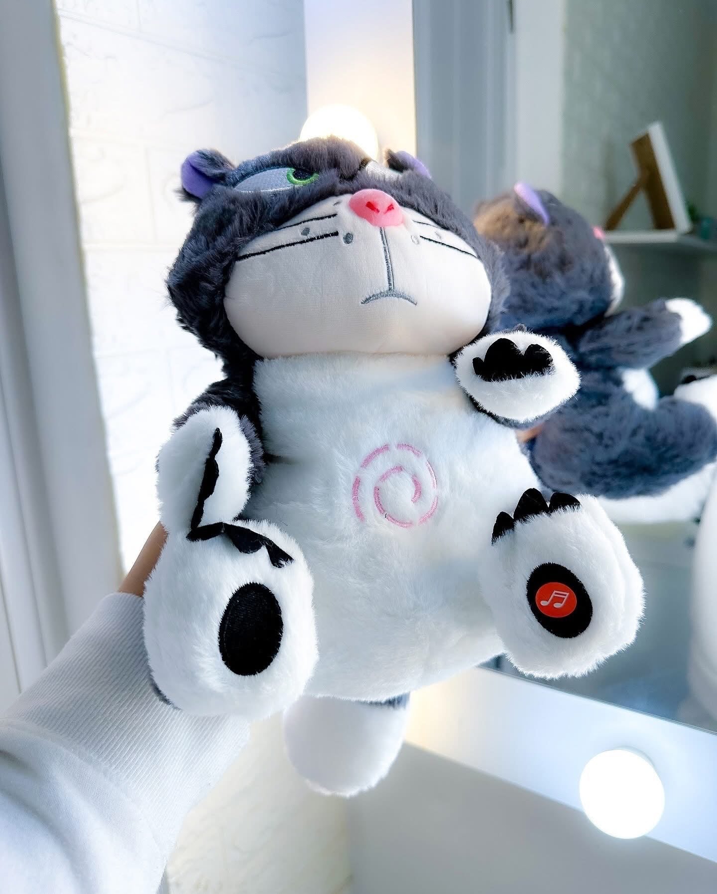 Lucifer angry cat breathing plush toy Pinky Promise