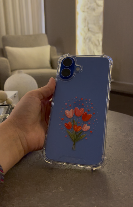 Heart bouquet phone case