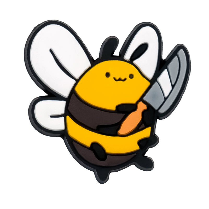 Bee holding knife charm