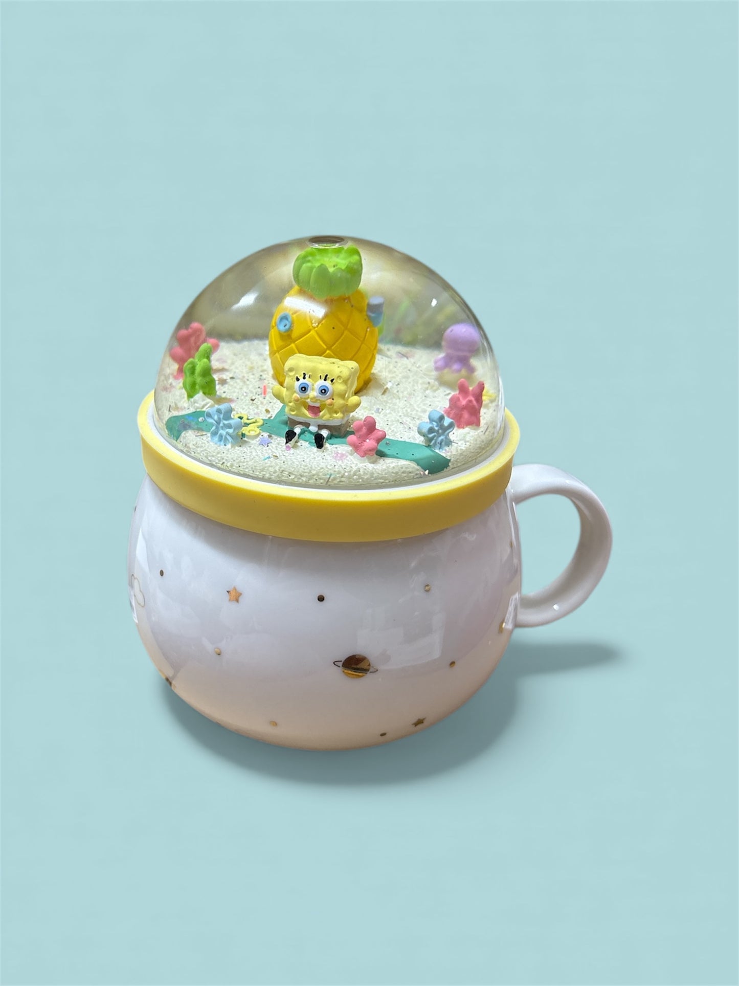 SpongeBob mug + snow glob lid
