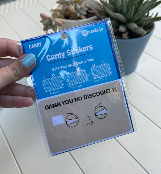 No discount credit card sticker