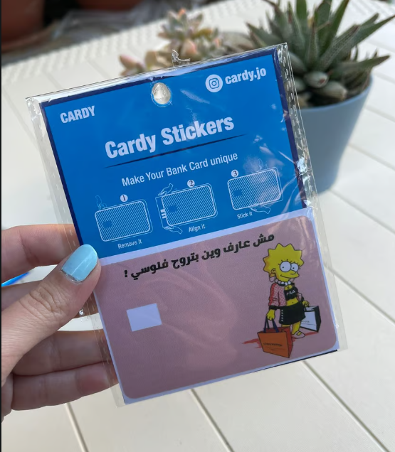 Shopping credit card stickers