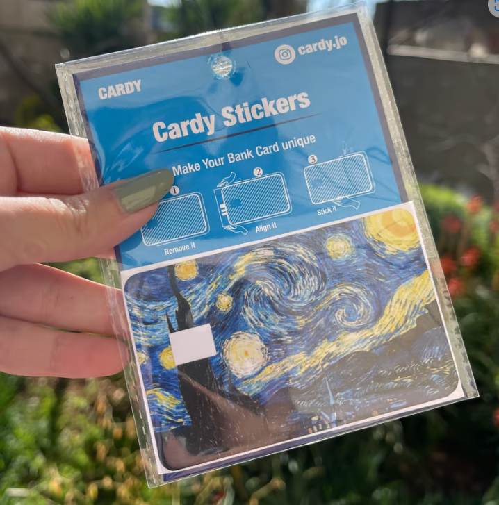 Starry nights credit card sticker