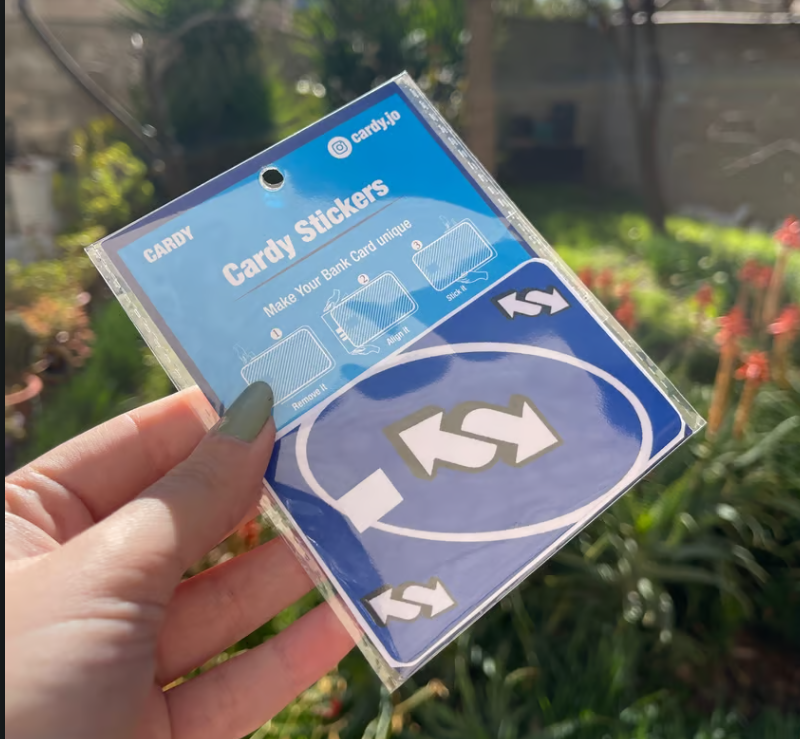 Uno card credit card sticker