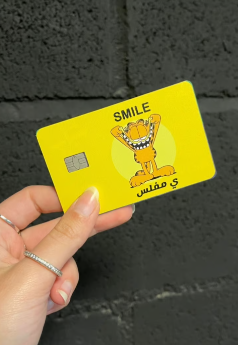 Smile credit card sticker