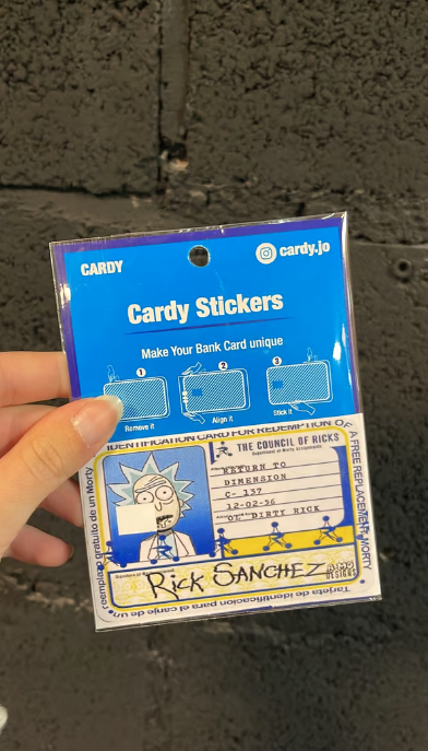 Rick credit card sticker