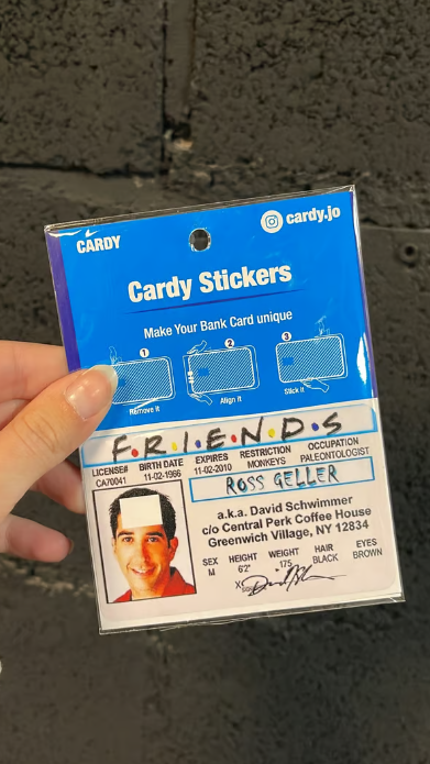 Ross credit card sticker