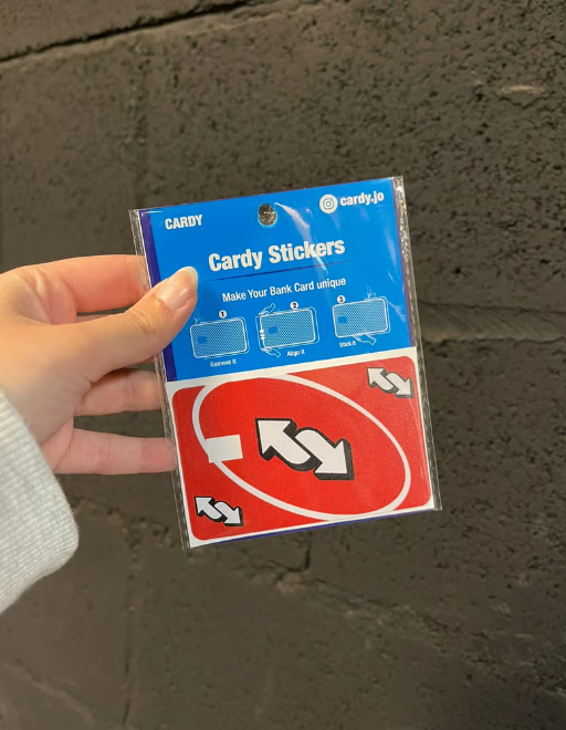 Uno card credit card sticker