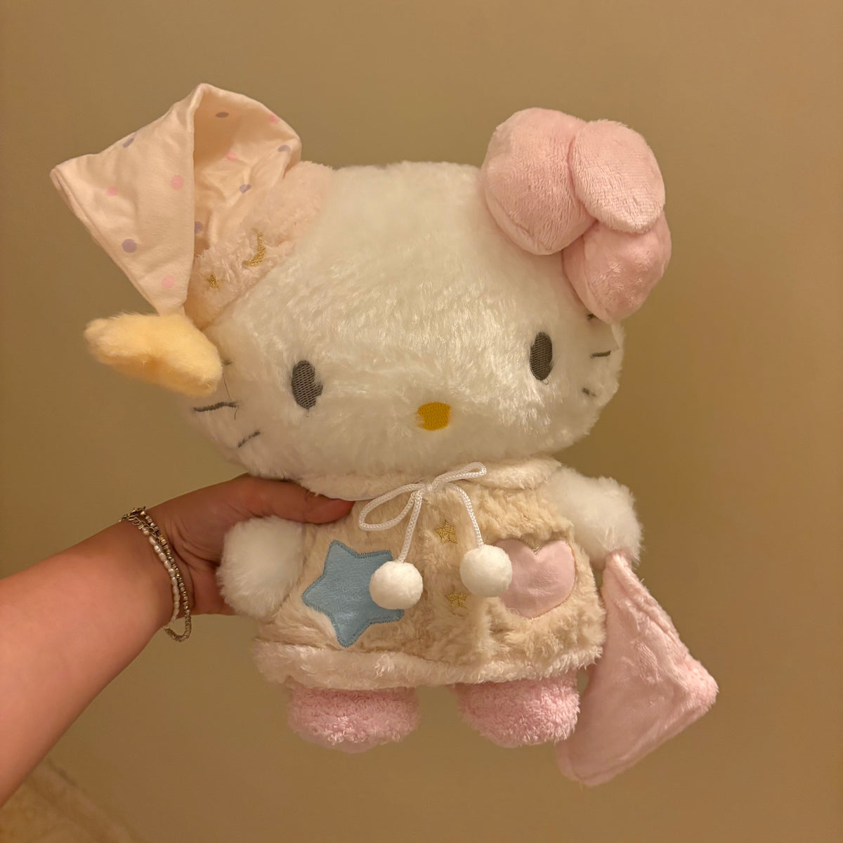 Sleepy Time Hello Kitty Plush Toy – Bedtime Pajama Cuddly Stuffed Animal - 30 cm