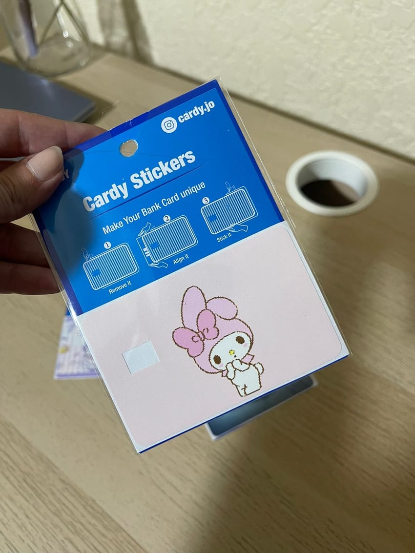 My melody credit card sticker