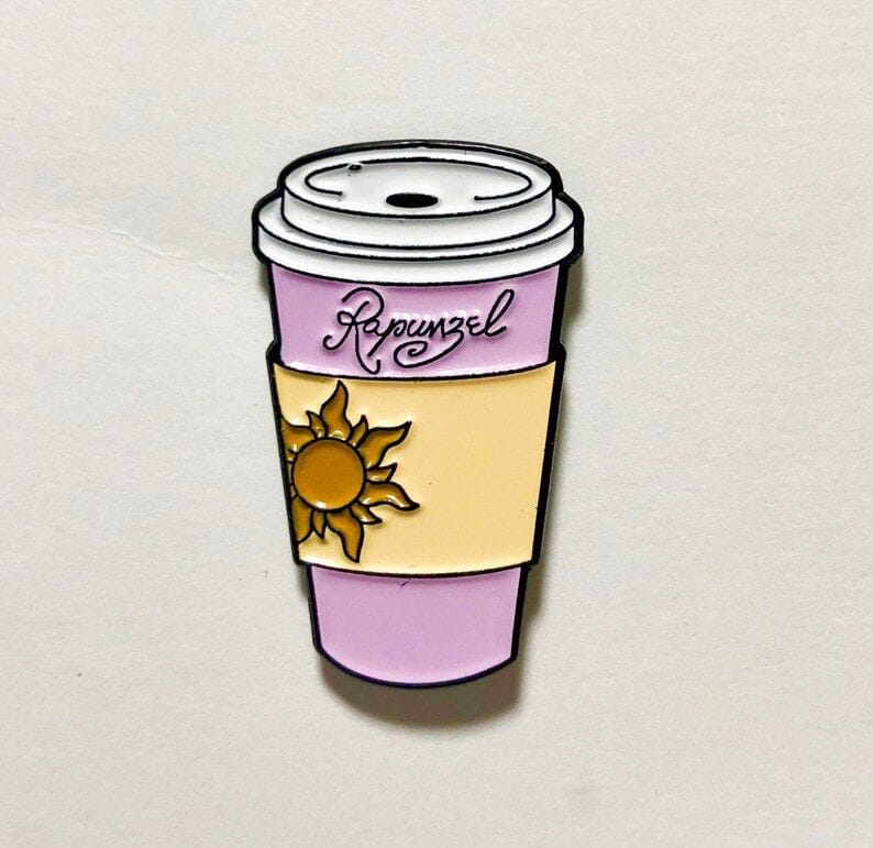 Rapunzel coffee cup pin