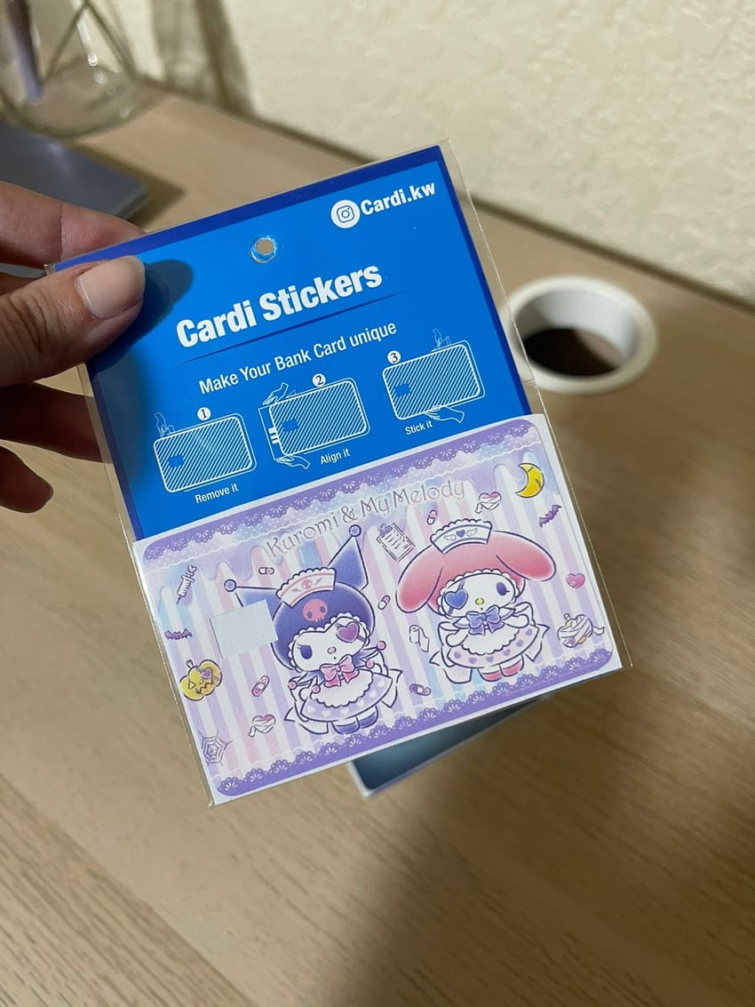 My melody and kuromi credit card sticker