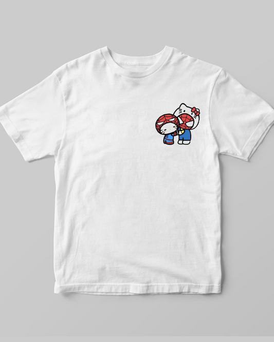 spider man and hello kitty T-shirt
