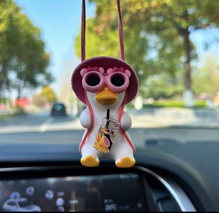 pink duck car ornament | Pinky Promise