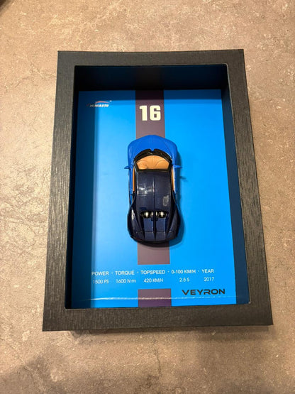 Blue Bugatti Veyron 3D Frame  – 32cm x 23cm