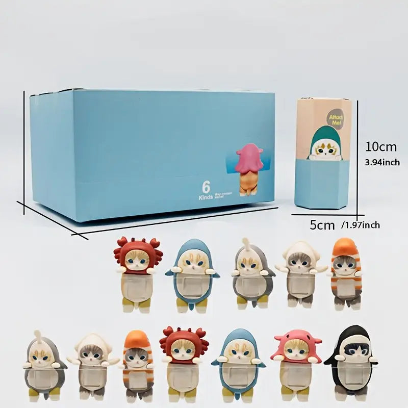 Decorative mini cat figures - hippers - blind box