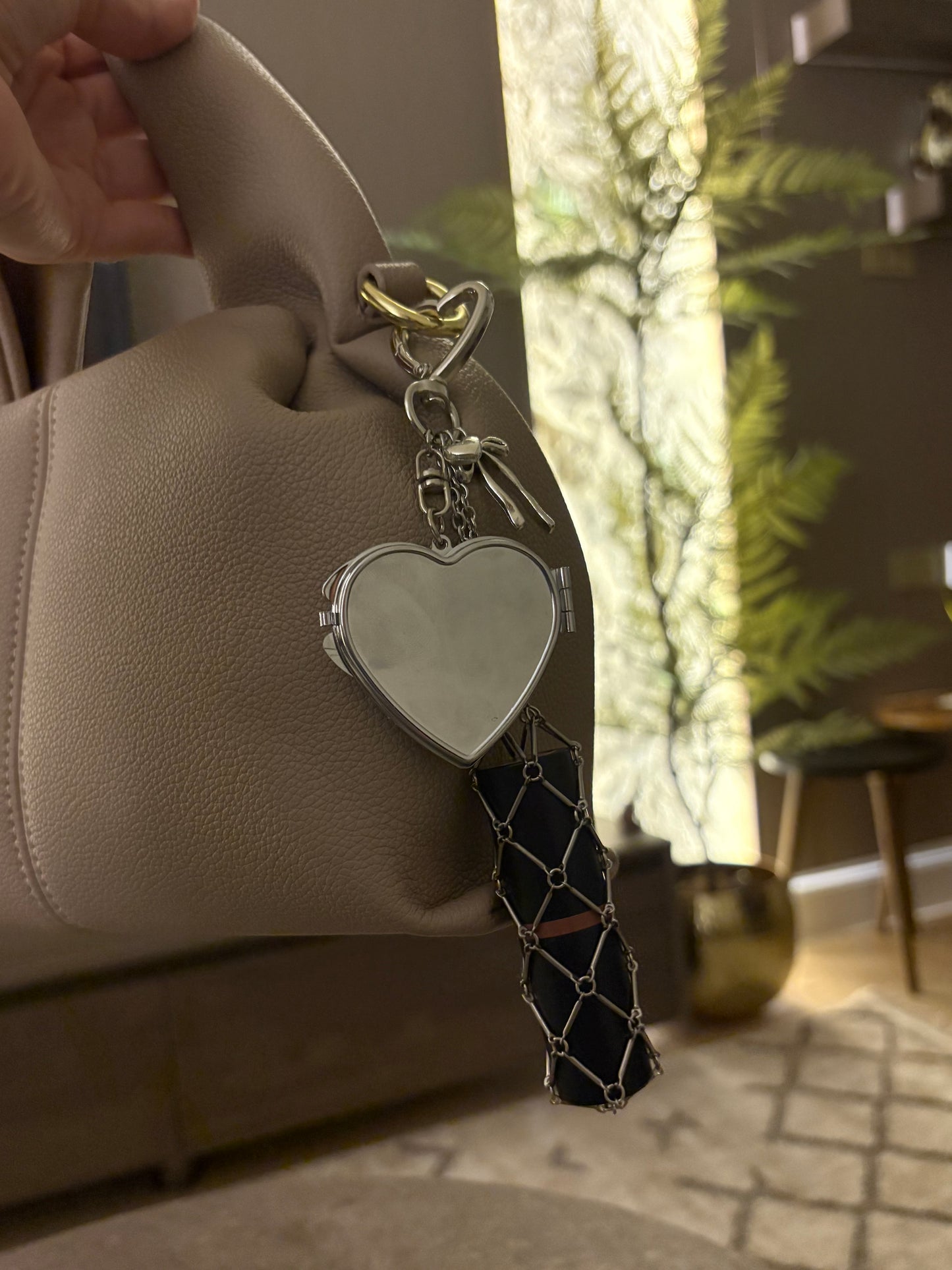 Lipstick holder keychain