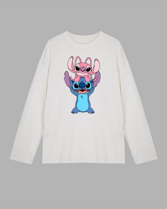 Stitch Long Sleeve Cotton T-shirt