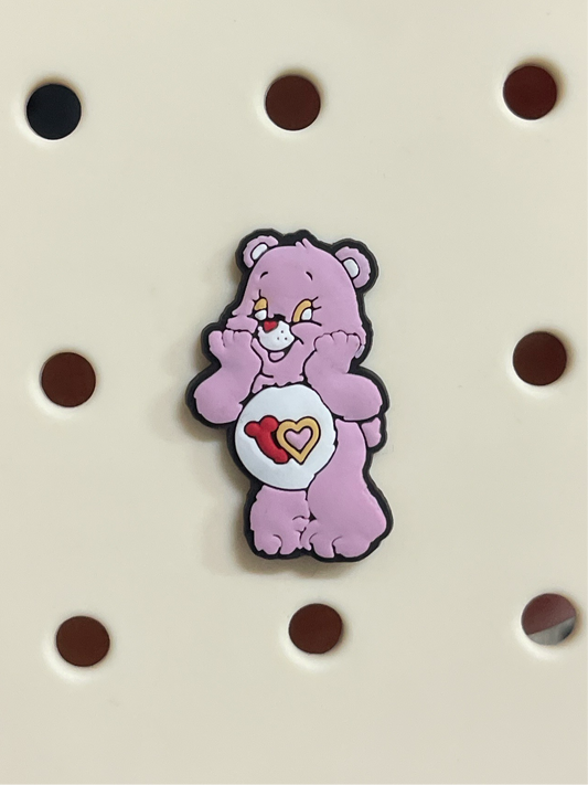 Pink care bear charm