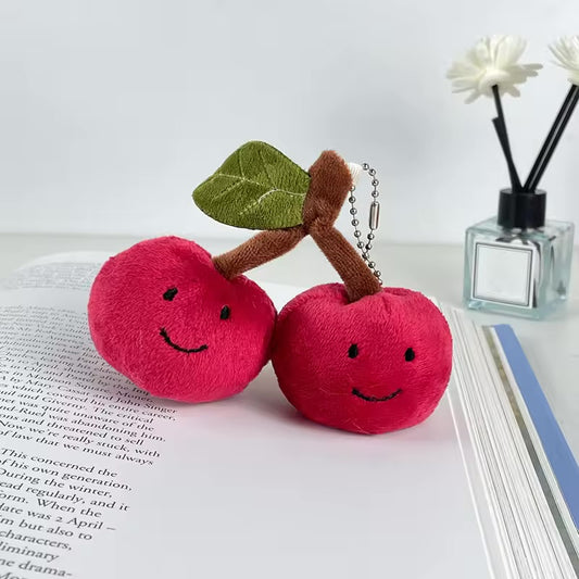 Cherries plush keychains