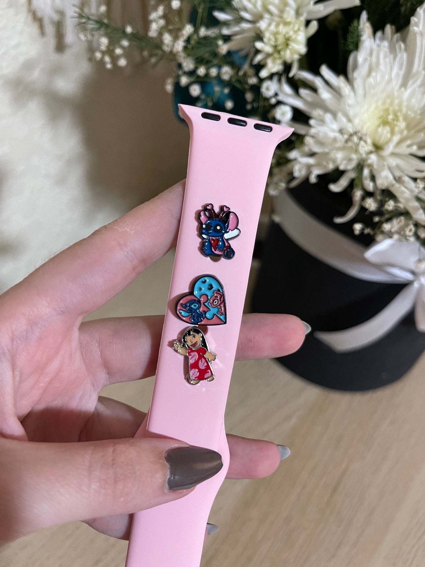 Stitch Apple watch band charm