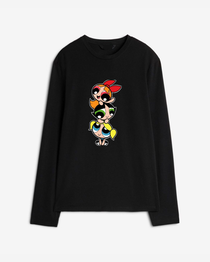 Powerpuff girls Long Sleeve Cotton T-shirt
