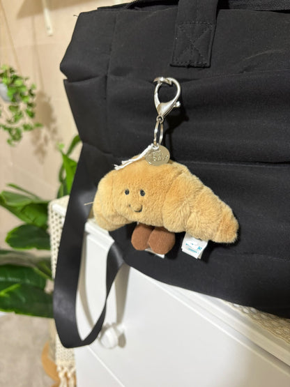 Cute Plush Croissant Bag Charm & Keychain - 10 cm