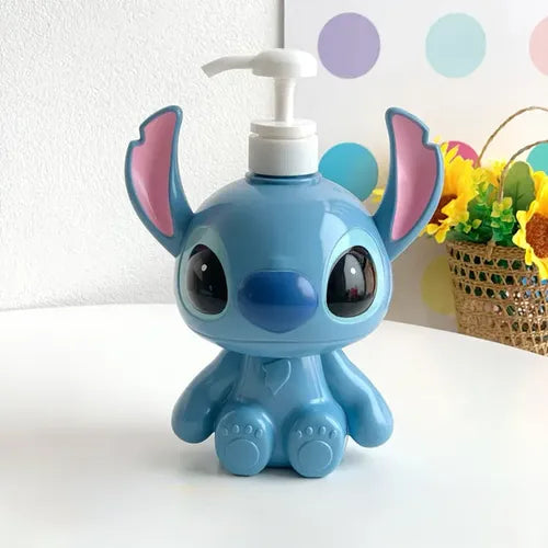 Cute Stitch Soap Dispenser – 750ml Plastic Pump Bottle for Bathroom & Kitchen